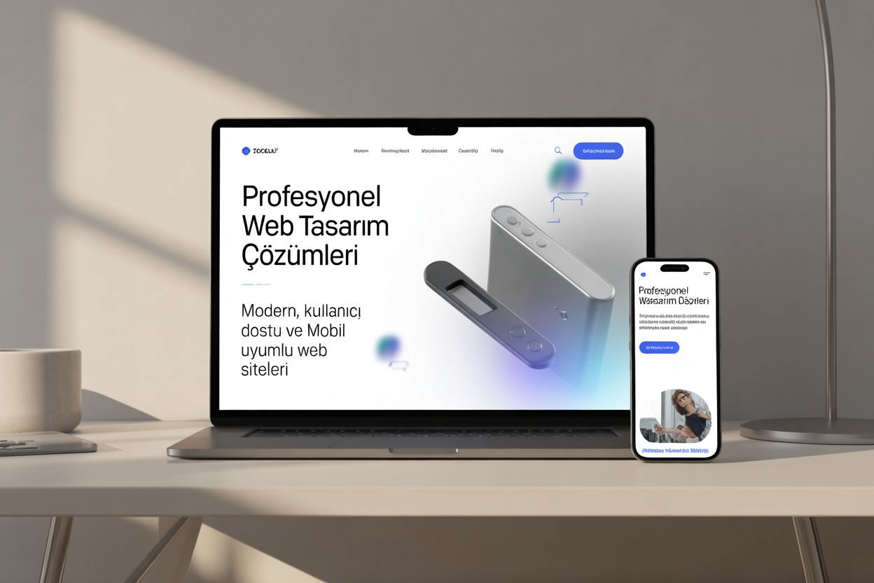 Modern web sitesi tasarım mockup